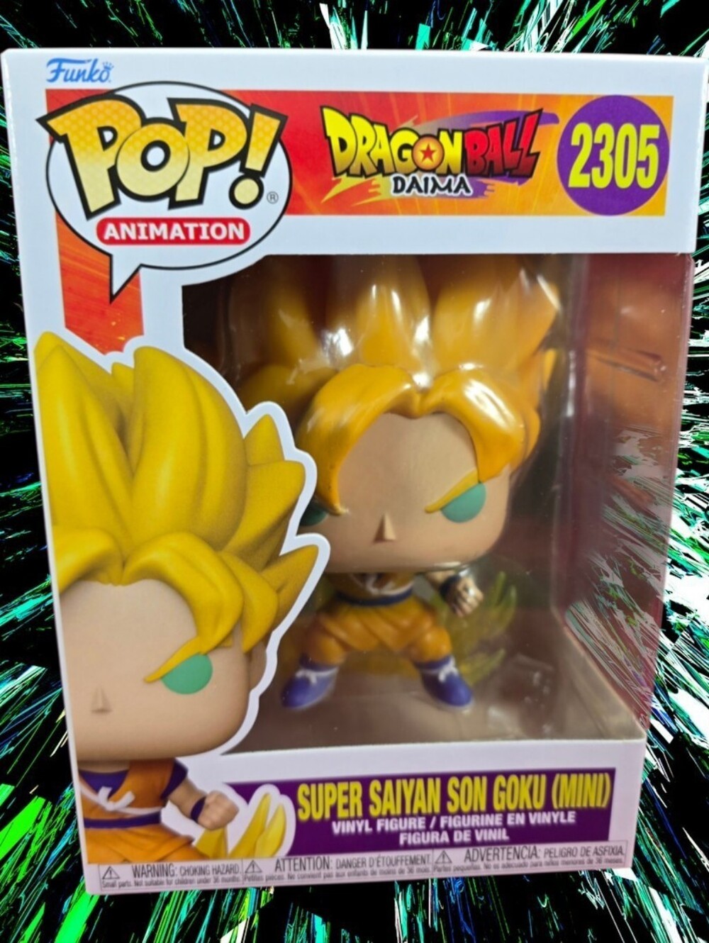 Funko Pop! Animation: Super Saiyan Son Goku Mini # 2305 (Nib) With Pop Protector